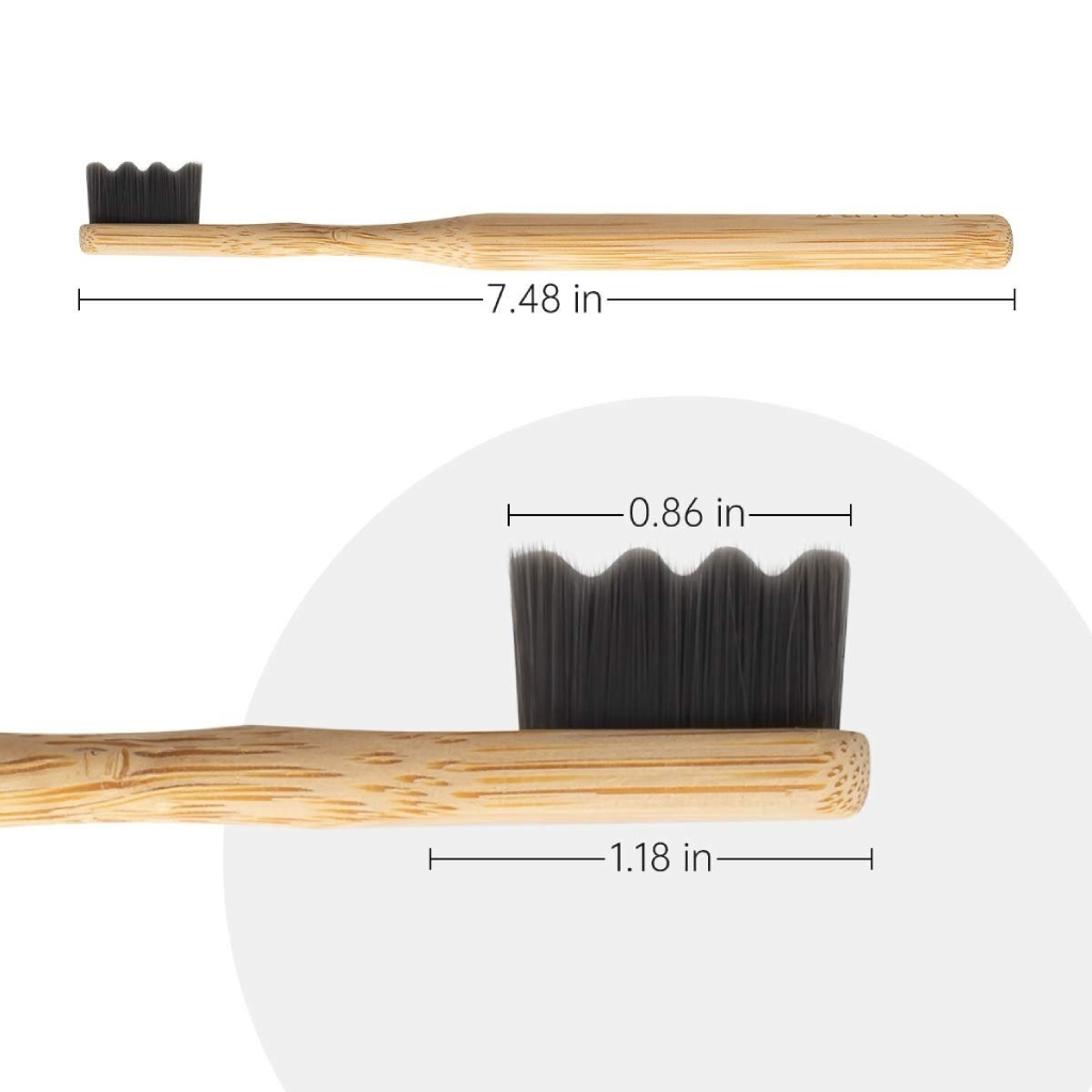 Bamboo Charcoal Nano Bristles wavy Toothbrush