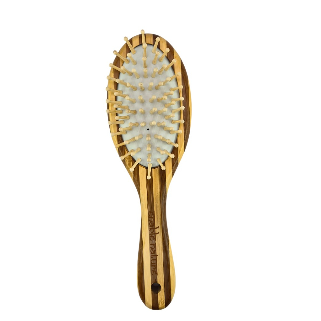 Bamboo Oval Strip Hair Brush- Small