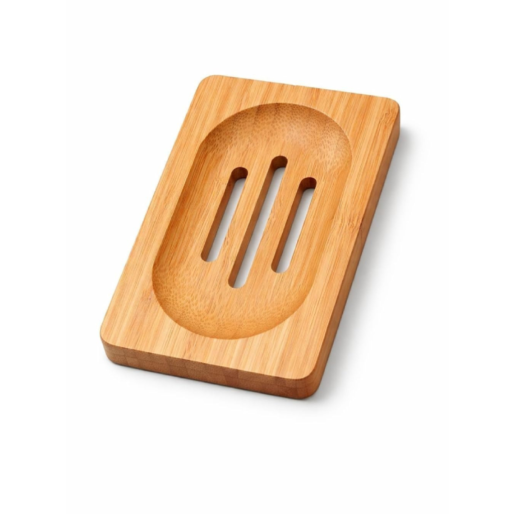 Flat Bamboo Soap Dish