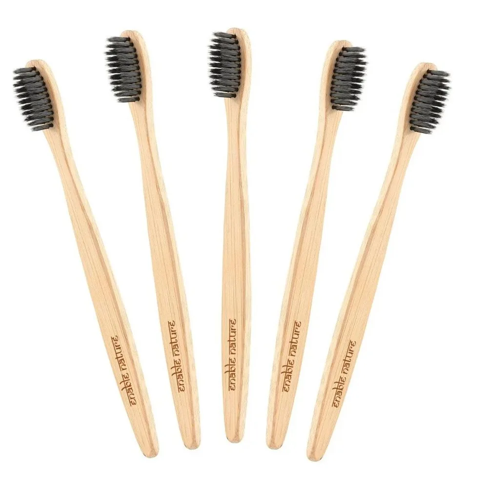 Herbal Bamboo C-Curve Toothbrush - Filosha Exports B2B Sourcing