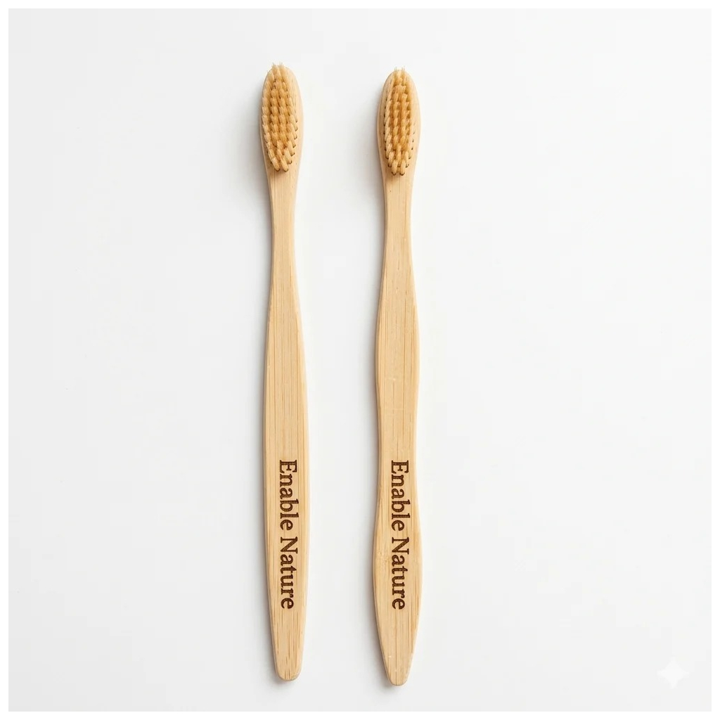 Natural Bamboo Toothbrush with Soft Gentle Bristles