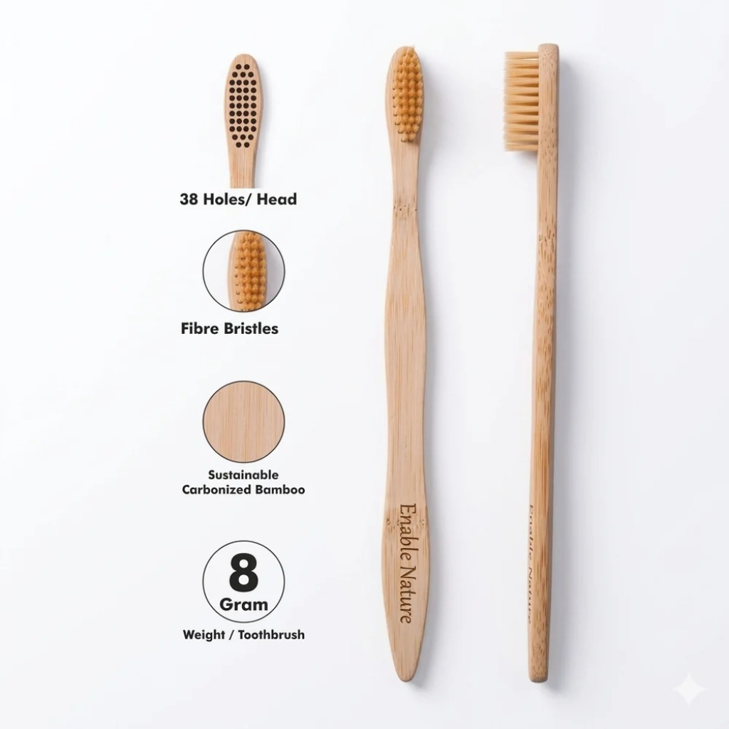Nature Eco Bamboo Fiber Toothbrush