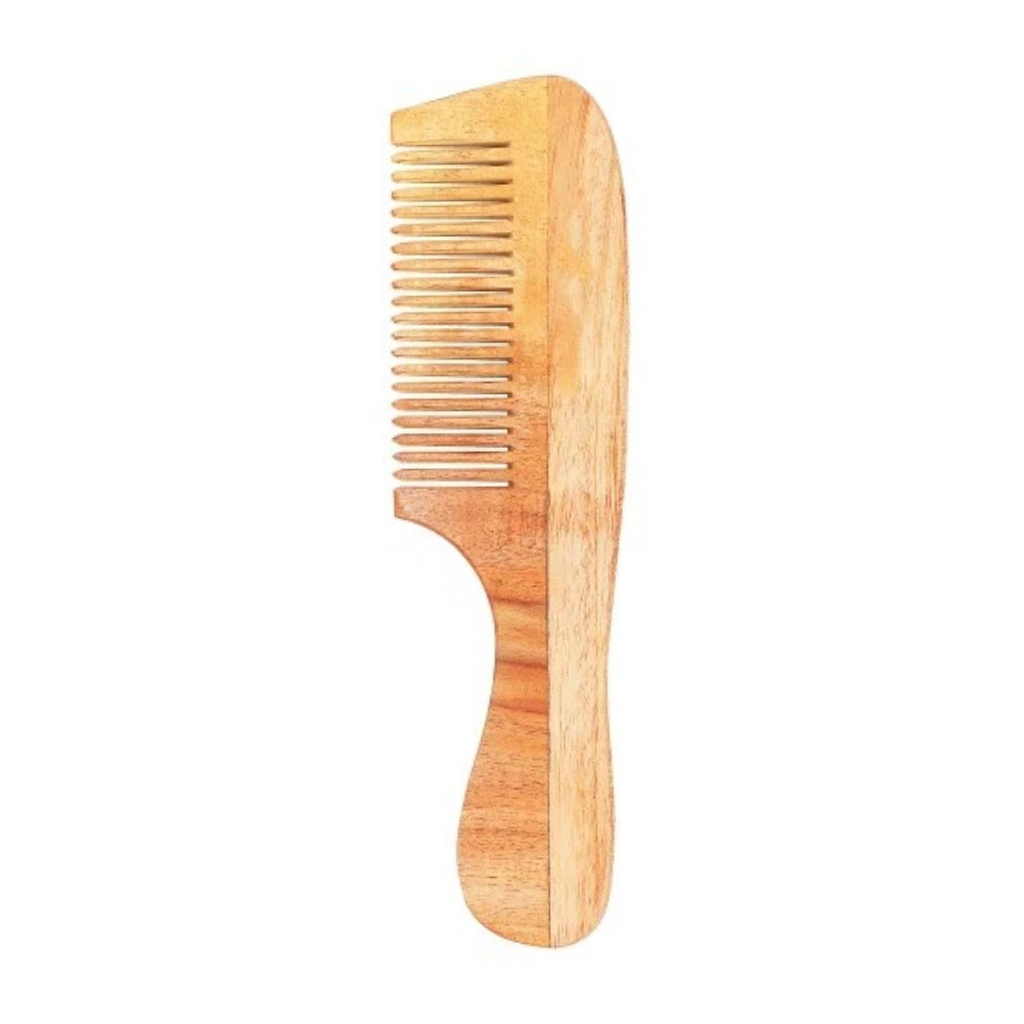 Neem Wood Handle Comb- Extra Fine