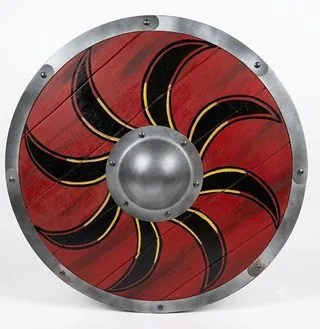 Red Sunburst Petals Wooden Shield - Replica Shield VS-24-015