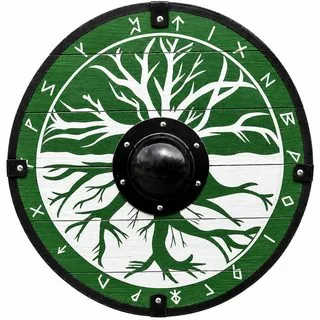 Yggdrasil World Tree Wooden Shield - Replica Shield VS-24-020